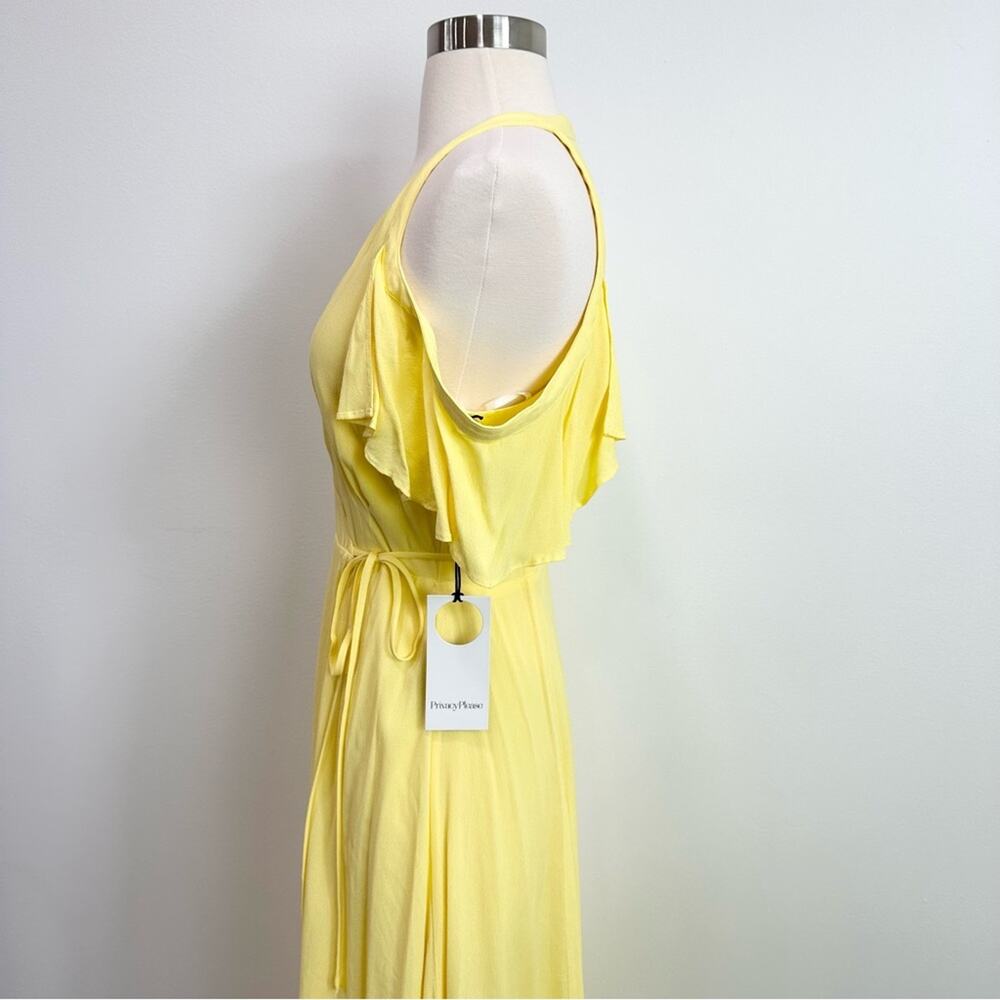 Privacy Please Acme Dress Butter Yellow Wrap Maxi size XS NWT - Picture 6 of 10